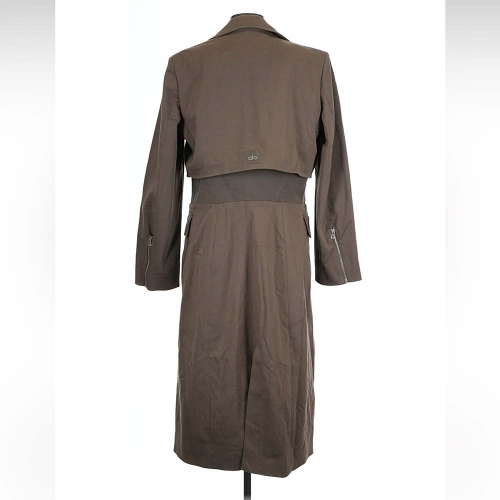 Alo Yoga Formation Trench Coat Olive Tree - Picture 3 of 4